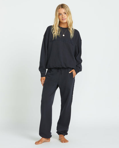 So Typical Kendal Crew Sweatshirt - Black Pebble | Billabong