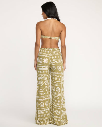 Split Spirit Elastic Waist Pants - Green Tea | Billabong