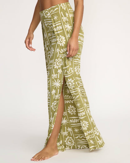 Split Spirit Elastic Waist Pants - Green Tea | Billabong