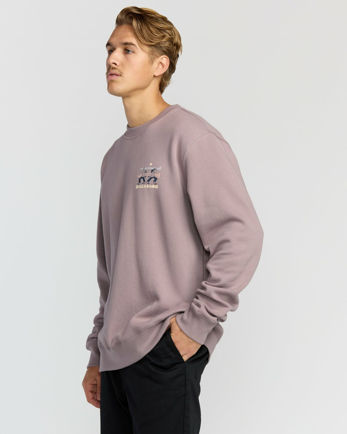 Split The Peak Crewneck Sweatshirt - Purple Ash | Billabong