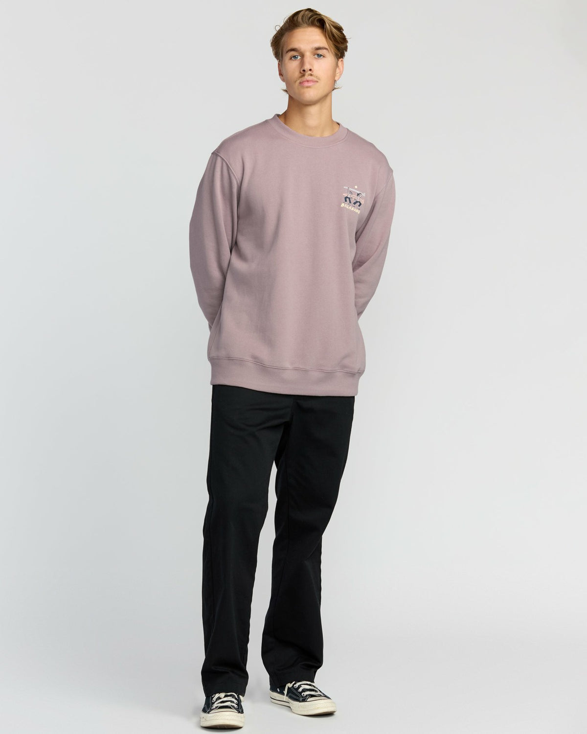 Split The Peak Crewneck Sweatshirt - Purple Ash | Billabong