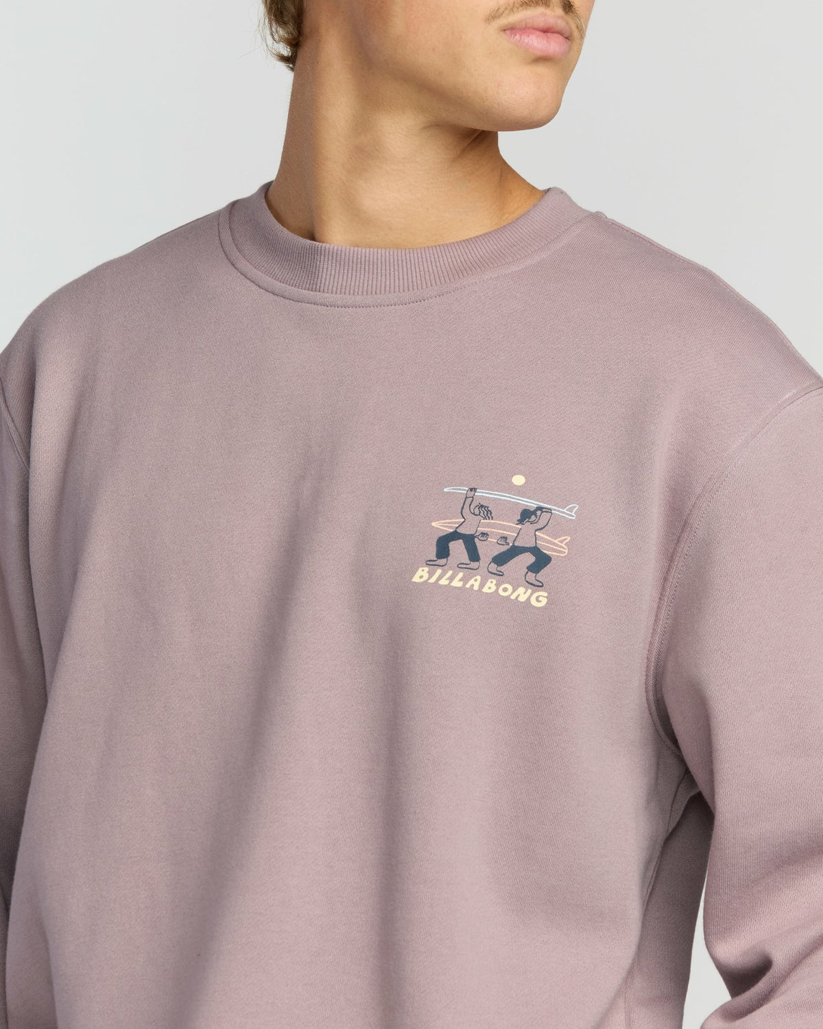 Split The Peak Crewneck Sweatshirt - Purple Ash | Billabong