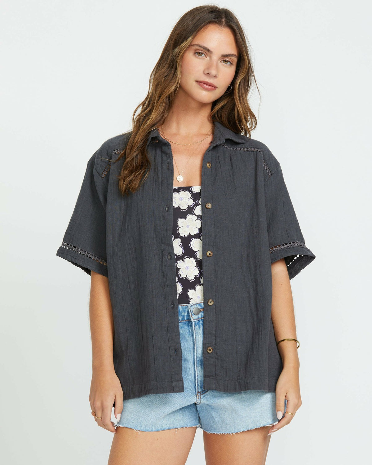 Summers End Short Sleeve Shirt - Black Sands | Billabong