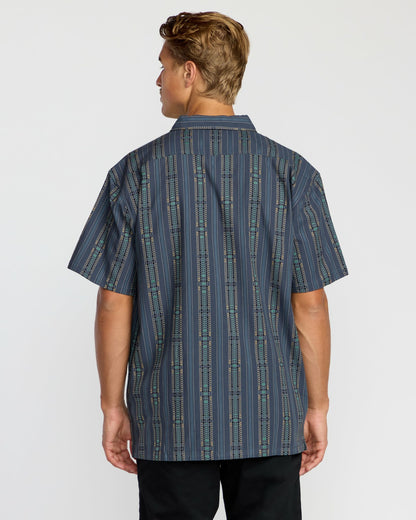 Sundays Jacquard Short Sleeve Shirt - Dark Navy | Billabong