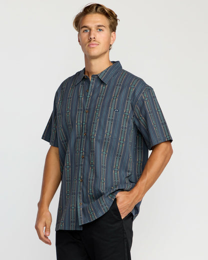 Sundays Jacquard Short Sleeve Shirt - Dark Navy | Billabong