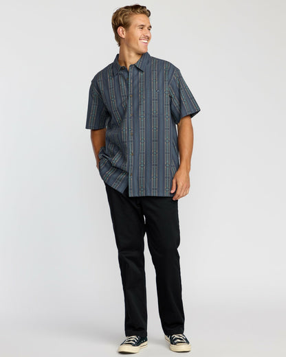 Sundays Jacquard Short Sleeve Shirt - Dark Navy | Billabong