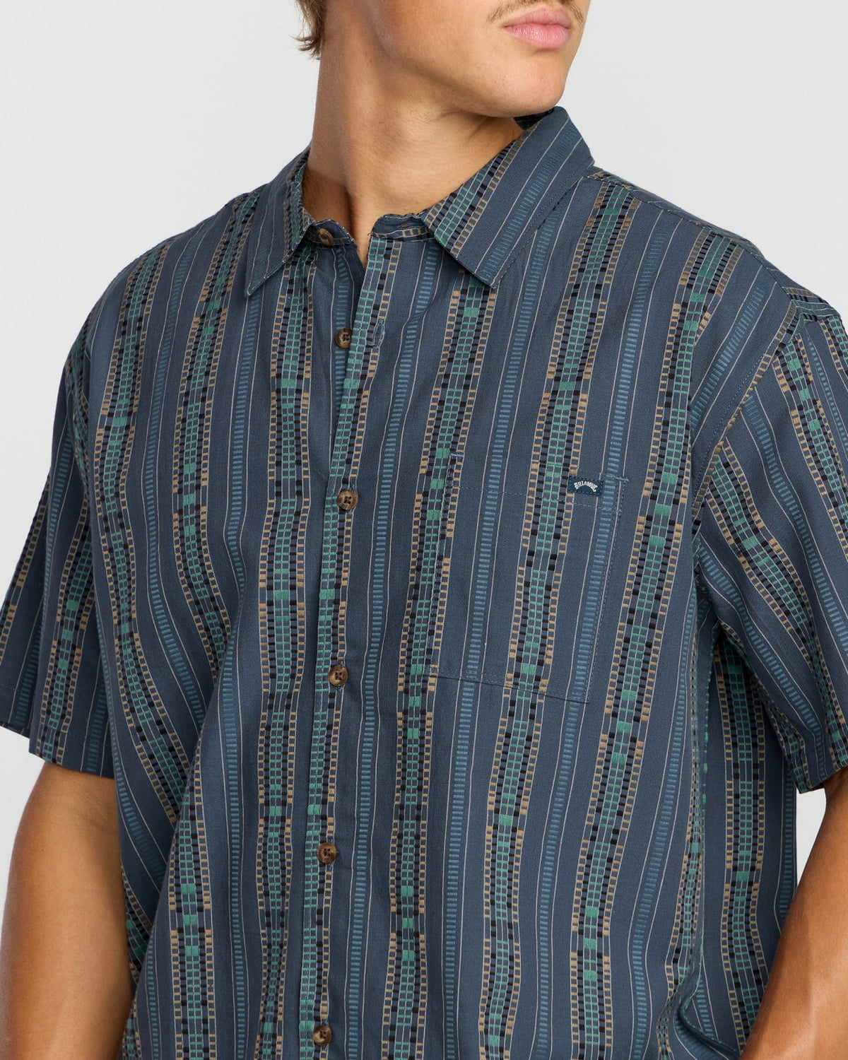 Sundays Jacquard Short Sleeve Shirt - Dark Navy | Billabong