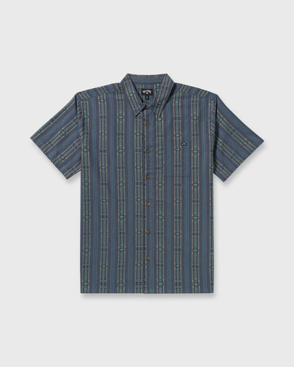 Sundays Jacquard Short Sleeve Shirt - Dark Navy | Billabong