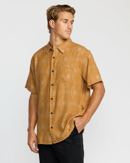 Sundays Jacquard Short Sleeve Shirt - Golden Haze | Billabong