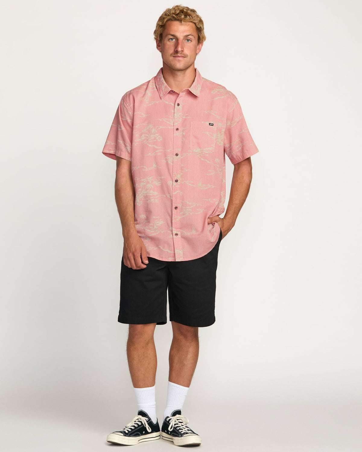 Sundays Short Sleeve Shirt - Dust Red | Billabong