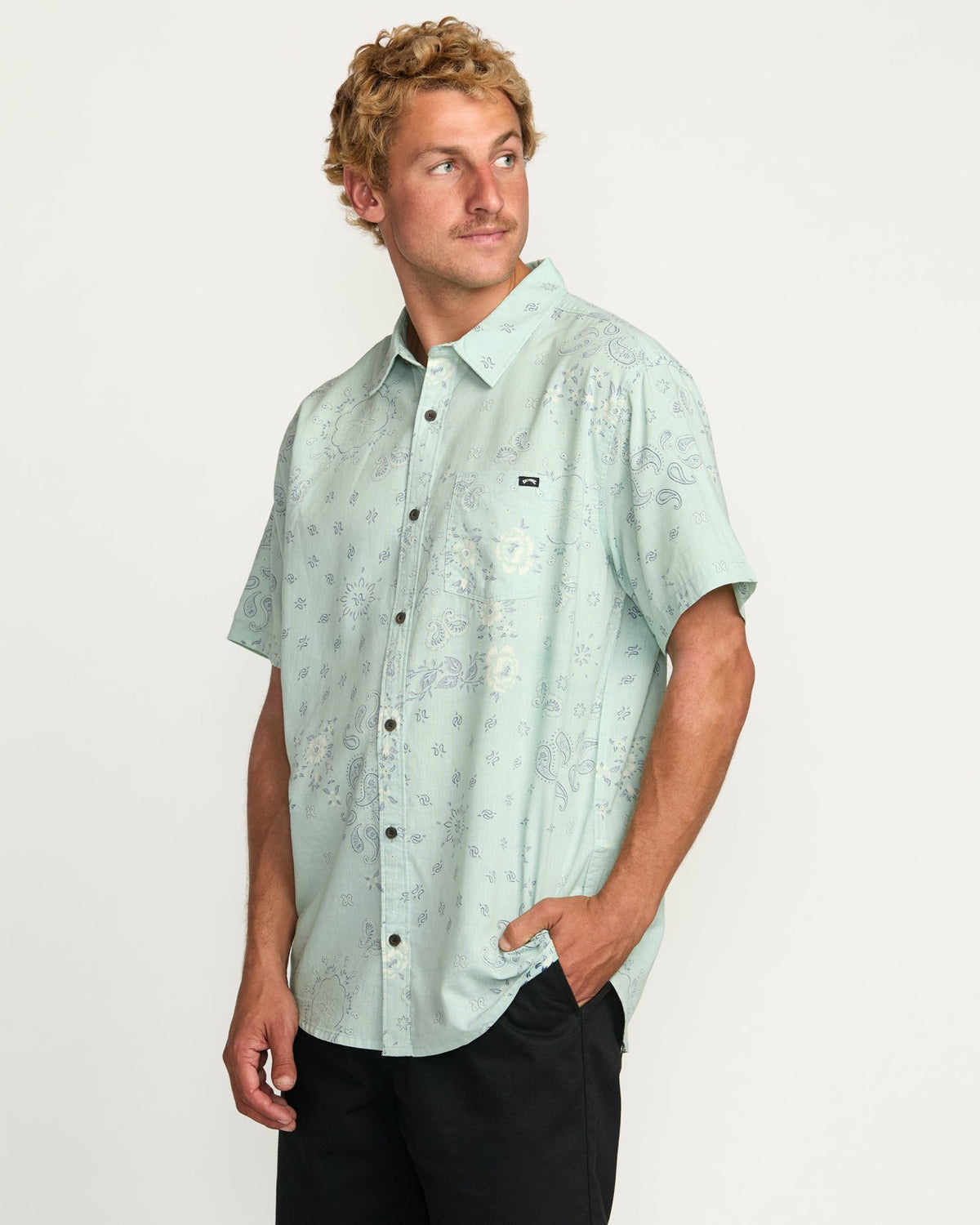 Sundays Short Sleeve Shirt - Mist Green | Billabong