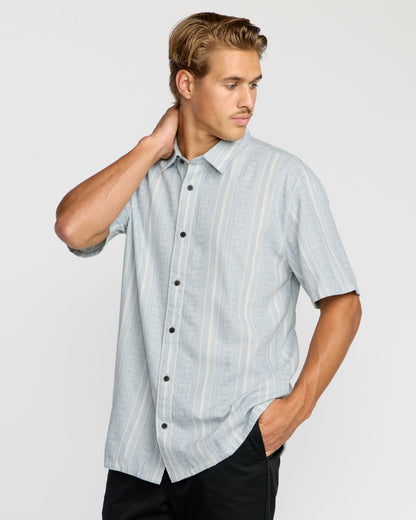Sunshines Garage Short Sleeve Shirt - Stone Blue | Billabong