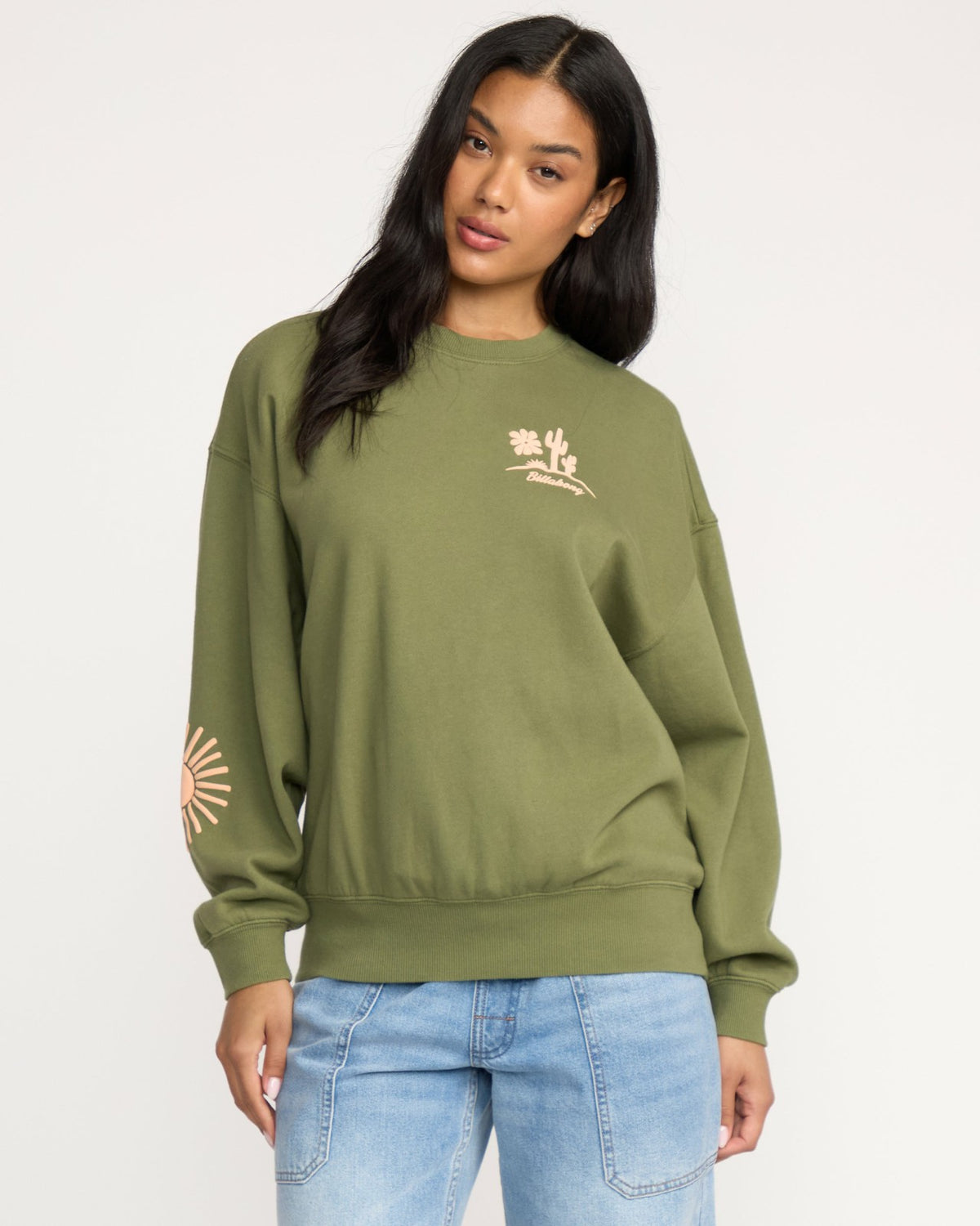 Sun Wave Livin Kendal Crewneck Sweatshirt - Luv Army | Billabong