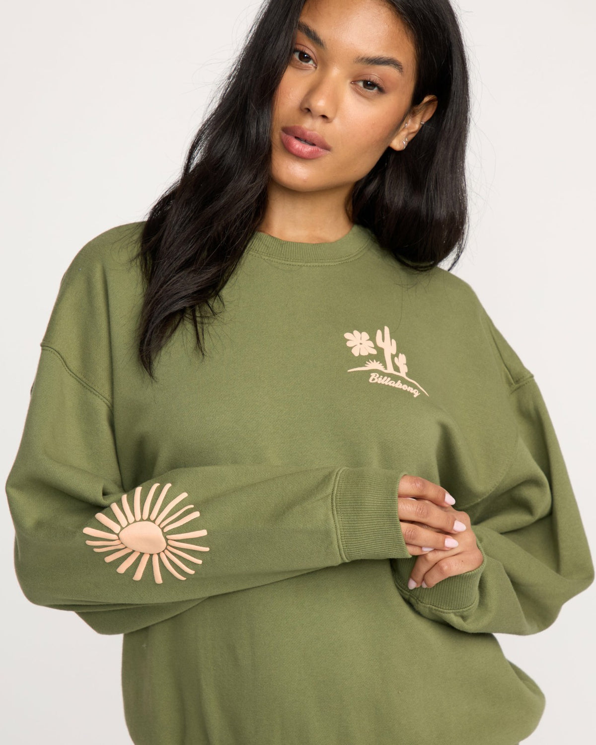 Sun Wave Livin Kendal Crewneck Sweatshirt - Luv Army | Billabong