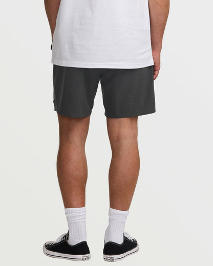 Surftrek Perforated Elastic 17" Hybrid Shorts - Black | Billabong