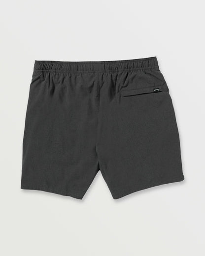 Surftrek Perforated Elastic 17" Hybrid Shorts - Black | Billabong