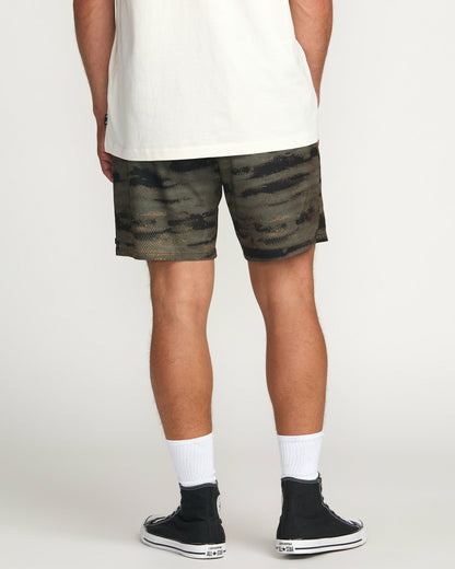Surftrek Perforated Elastic 17" Hybrid Shorts - Dark Military | Billabong