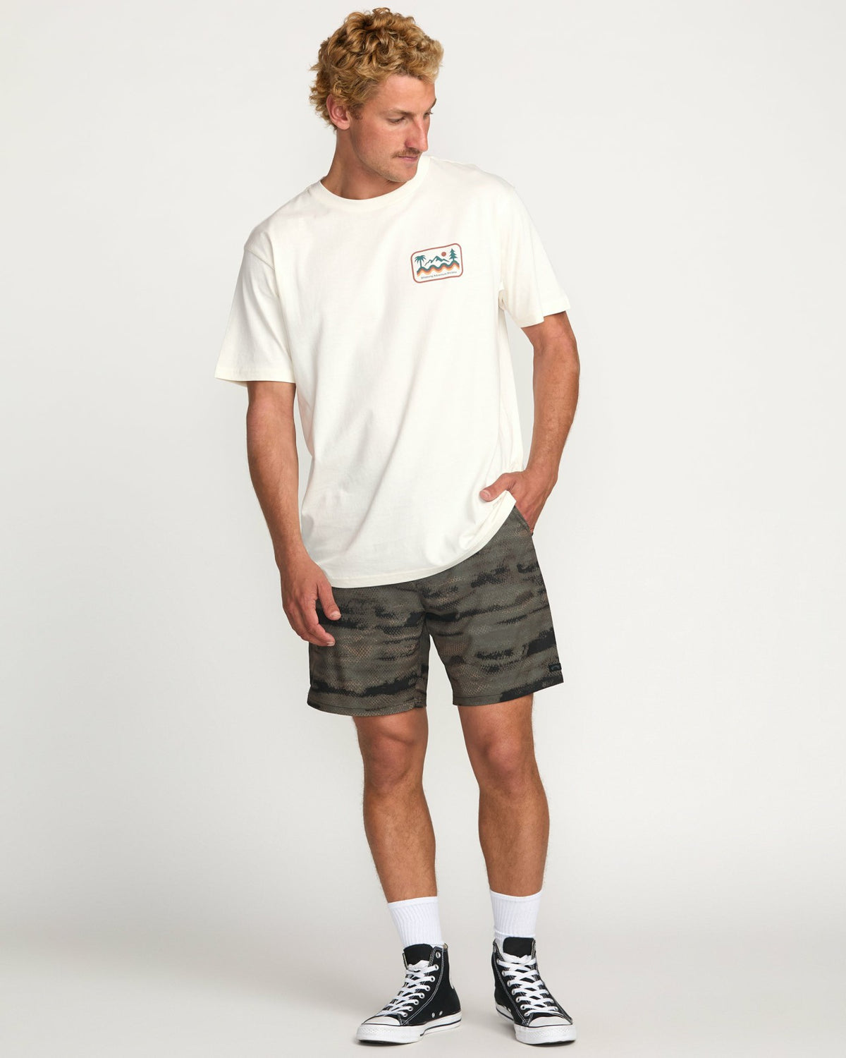 Surftrek Perforated Elastic 17" Hybrid Shorts - Dark Military | Billabong