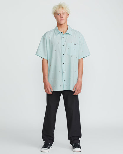 Surftrek Transit Short Sleeve Shirt - Dusty Blue | Billabong