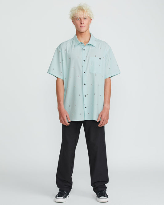 Surftrek Transit Short Sleeve Shirt - Dusty Blue | Billabong