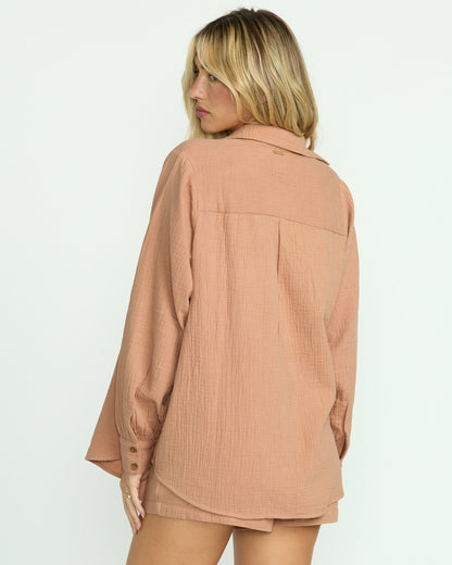 Sweet Swell Long Sleeve Shirt - Rose Brown | Billabong
