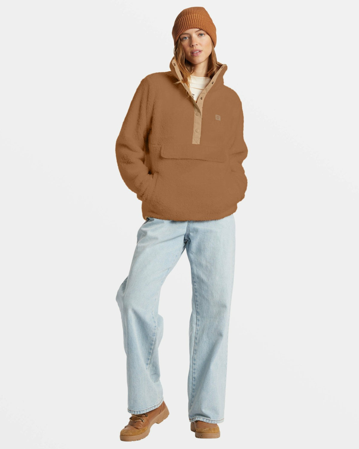 Switchback Mock Neck Fleece - Sandalwood | Billabong