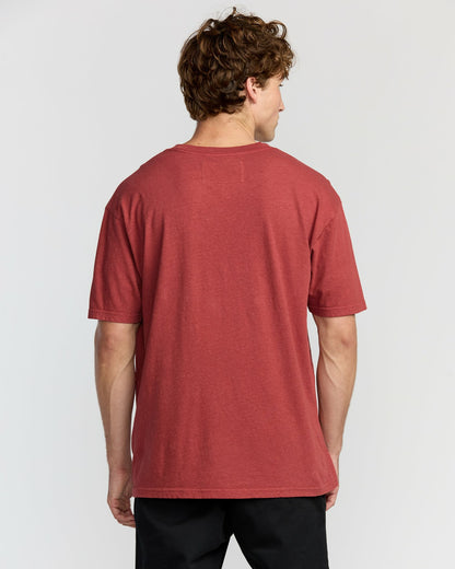 The Label Garage Regular Short Sleeve T-Shirt - Burnt Red | Billabong