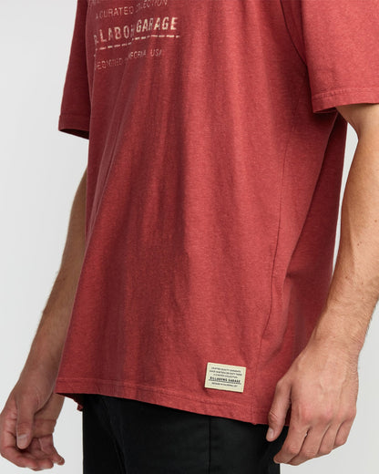 The Label Garage Regular Short Sleeve T-Shirt - Burnt Red | Billabong
