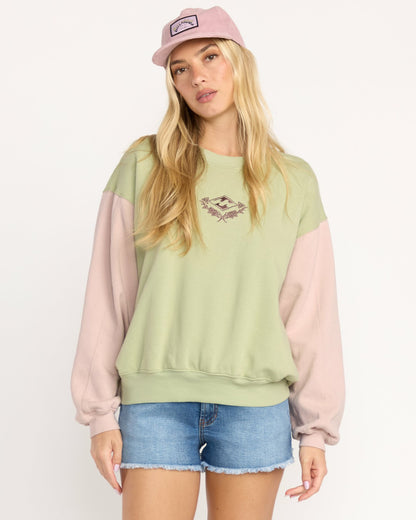 The Original Vibes Kendal Crewneck Sweatshirt - Pistachio | Billabong