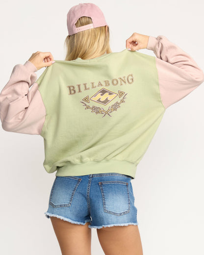 The Original Vibes Kendal Crewneck Sweatshirt - Pistachio | Billabong