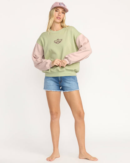 The Original Vibes Kendal Crewneck Sweatshirt - Pistachio | Billabong