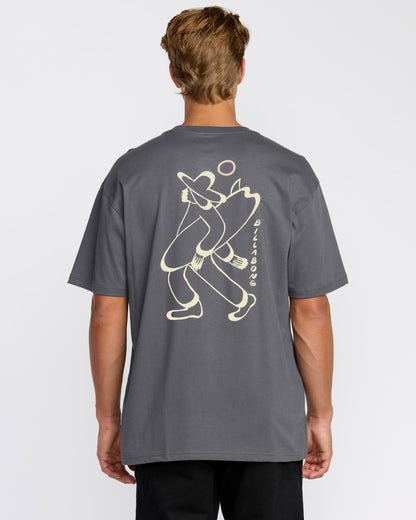 Up The Beach Regular Short Sleeve T-Shirt - Char | Billabong