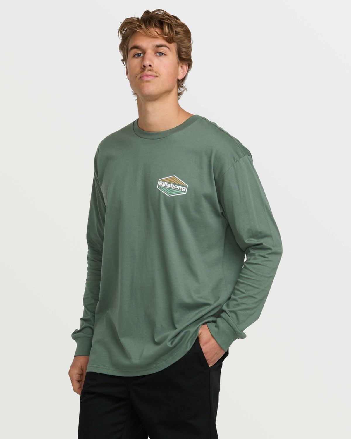 Walled Regular Long Sleeve Tee - Dark Slate | Billabong
