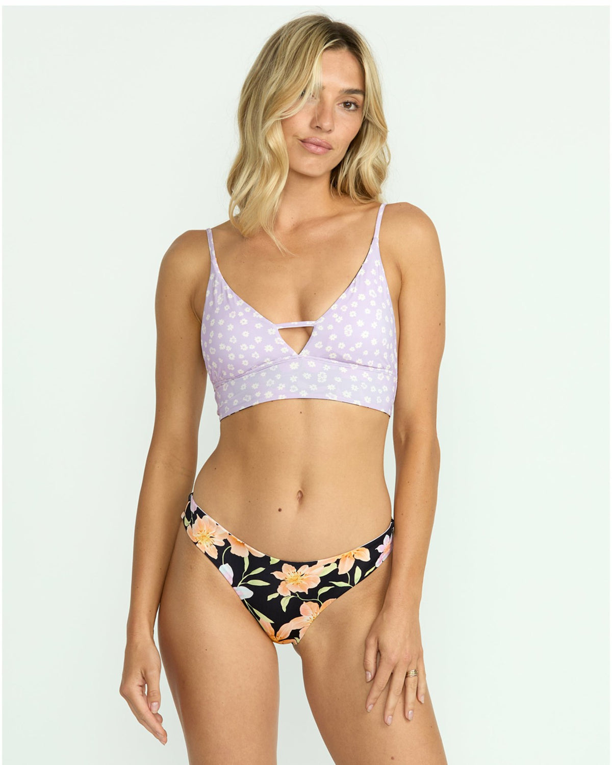 Twin Sol Reversible V Neck Cami Bikini Top - Multi | Billabong