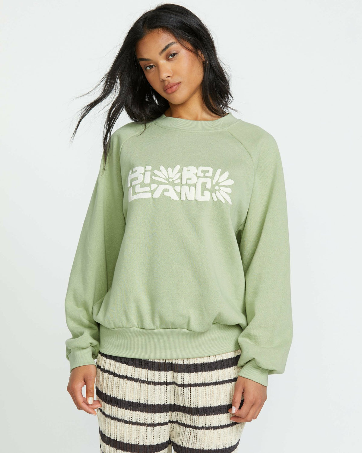 The Waves Crew Sweatshirt - Pistachio | Billabong
