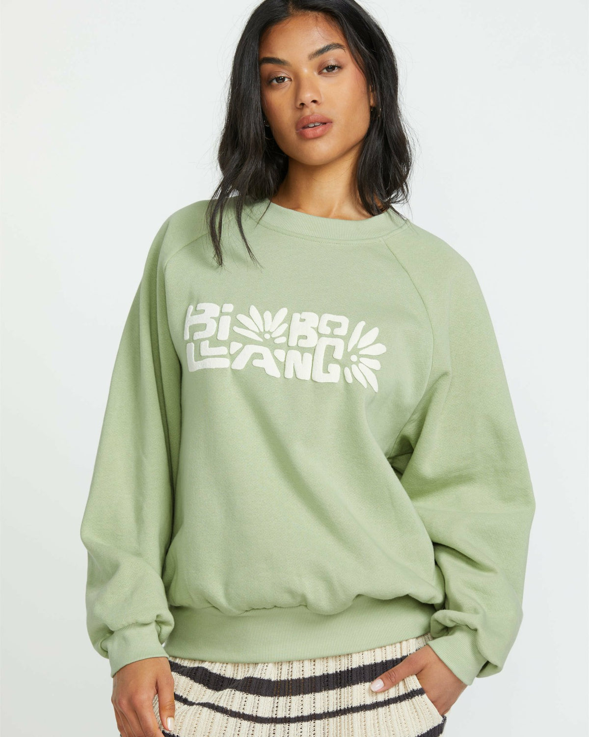 The Waves Crew Sweatshirt - Pistachio | Billabong