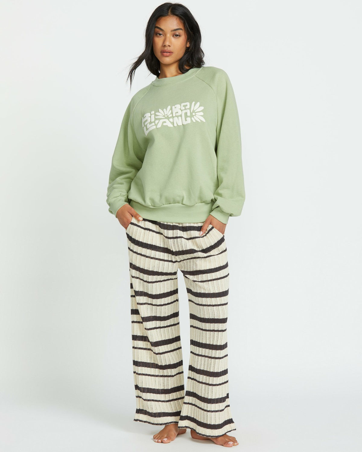 The Waves Crew Sweatshirt - Pistachio | Billabong