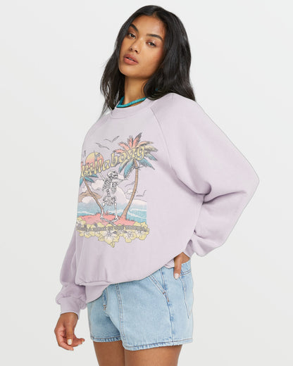 The Waves Crew Sweatshirt - Amethyst Smoke | Billabong