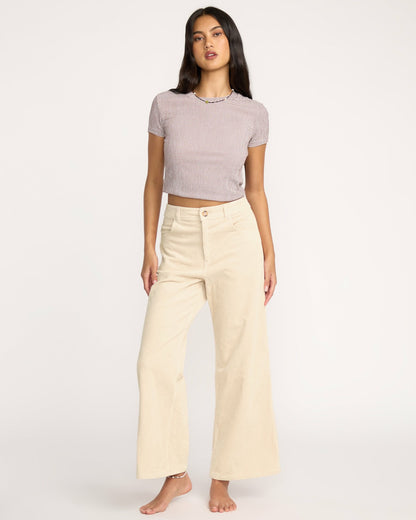 Free Fall High-Waist Cord Pants - Whitecap | Billabong
