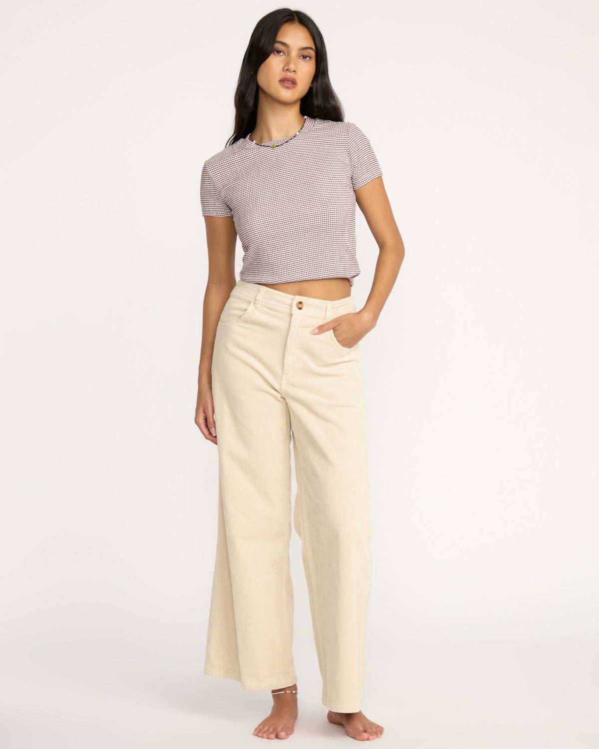 Free Fall High-Waist Cord Pants - Whitecap | Billabong