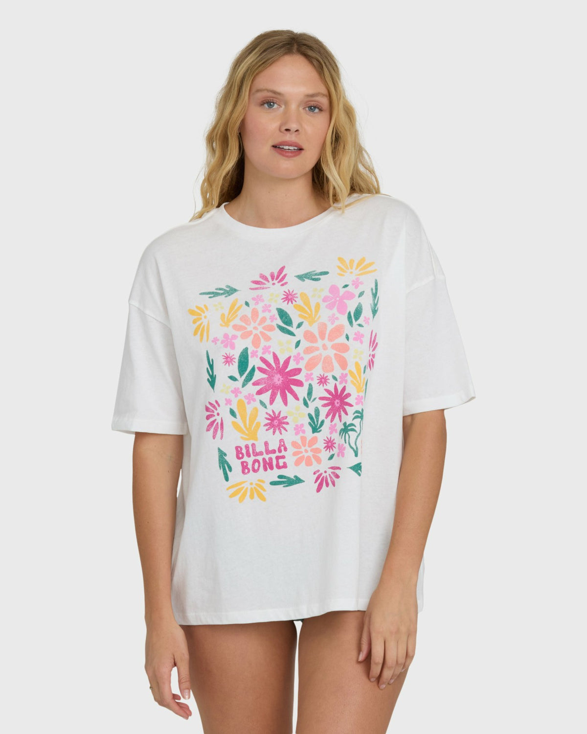 Floral Press Short Sleeve T-Shirt - Salt Crystal | Billabong