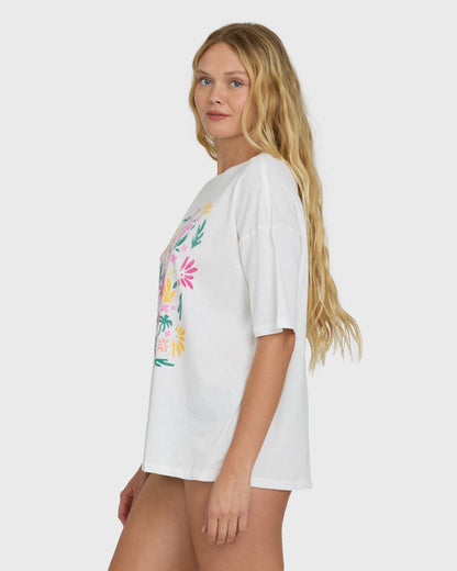 Floral Press Short Sleeve T-Shirt - Salt Crystal | Billabong