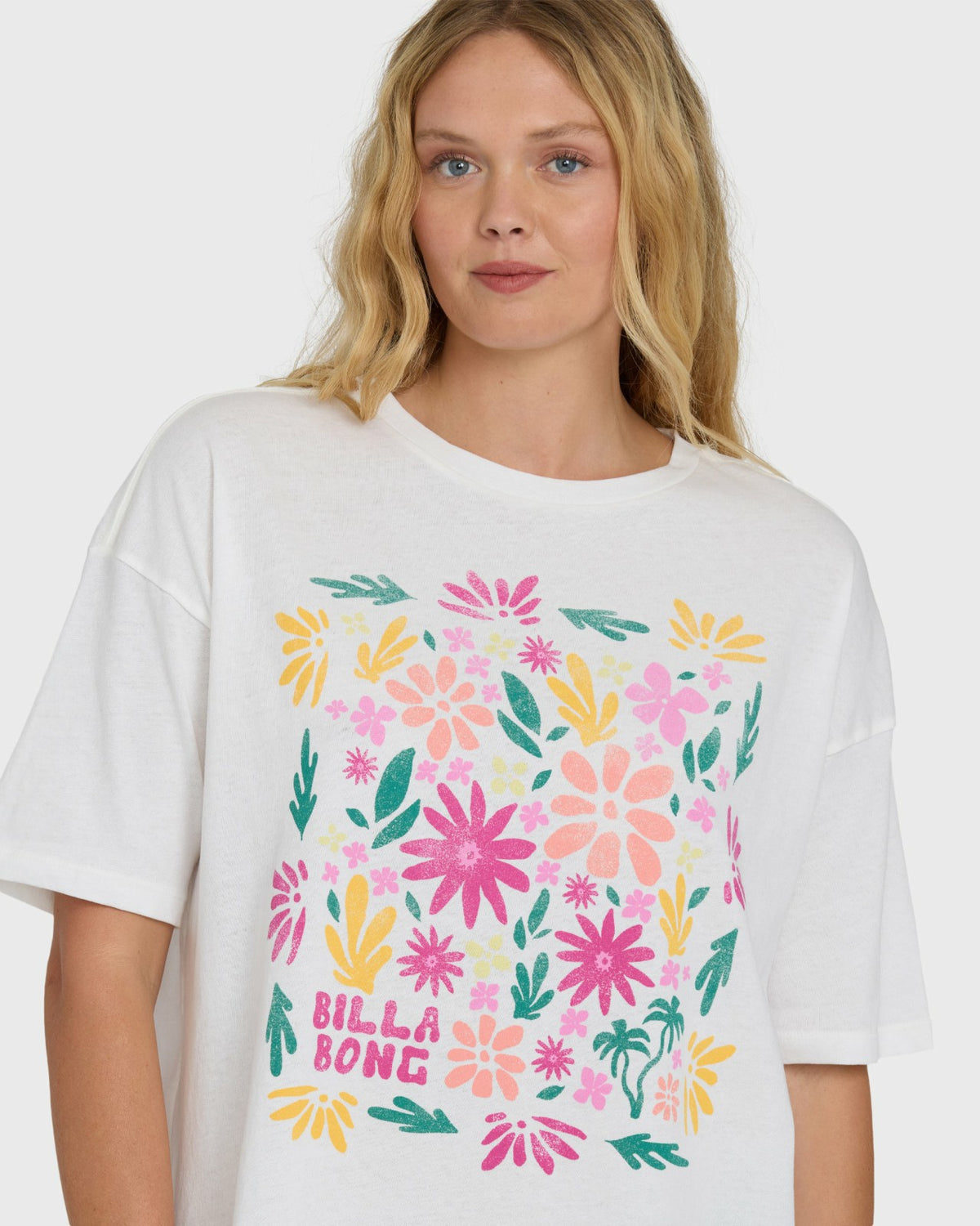 Floral Press Short Sleeve T-Shirt - Salt Crystal | Billabong